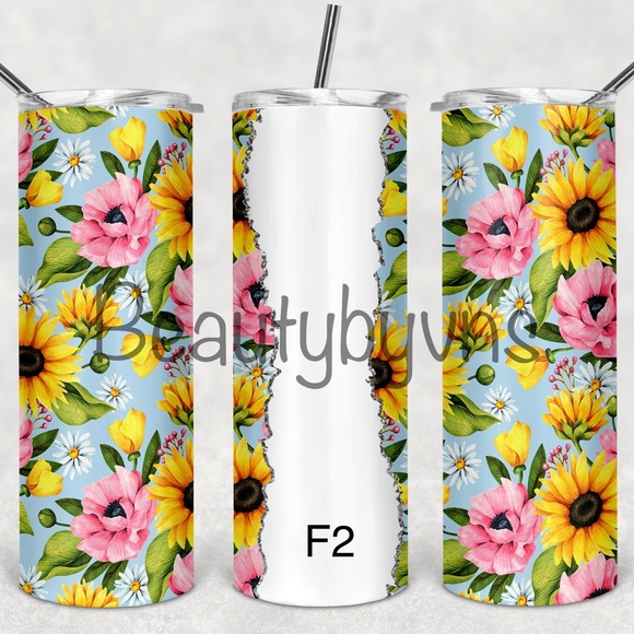 20z Floral tumblers custom orders - Picture 3 of 11